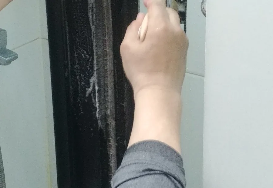 분리한 에어컨 필터를 깨끗하게 세척한 모습